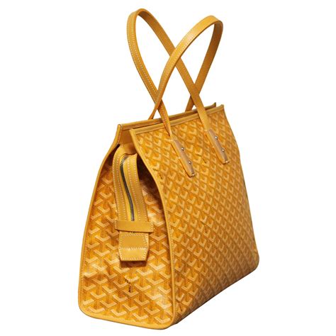 gold yard bag|yellow goyardine handbags.